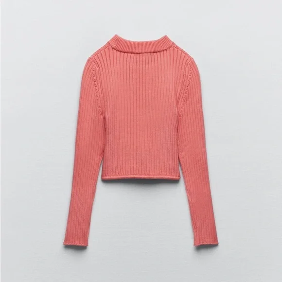 Zara Rounded Hem Knit Sweater M - Picture 5 of 6